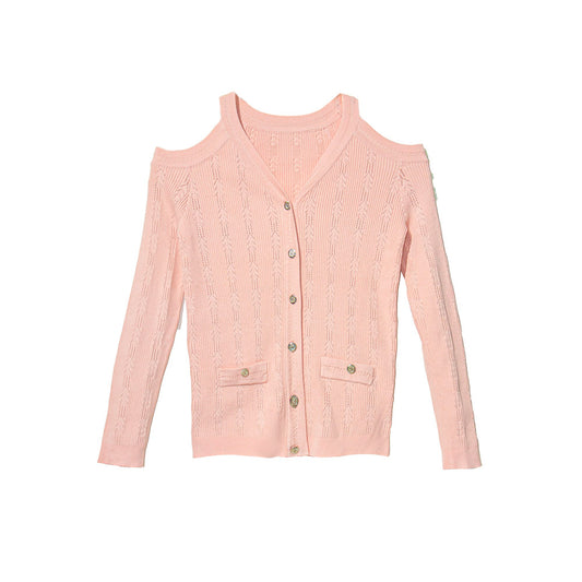 Blush Cutout Cardigan