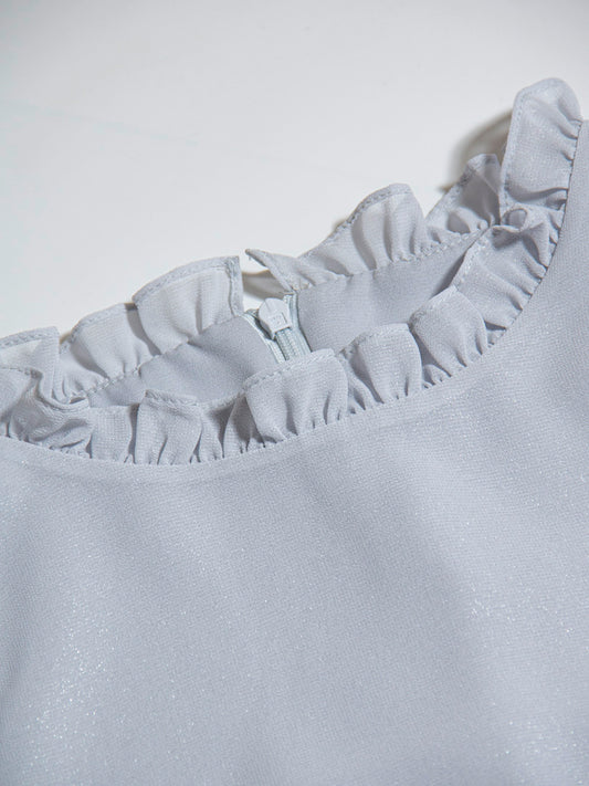 Elegant Ruffle-Trim Dress