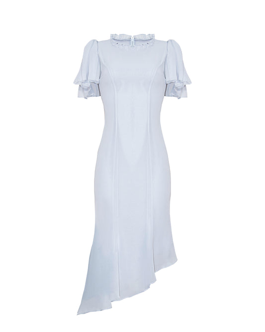 Elegant Ruffle-Trim Dress