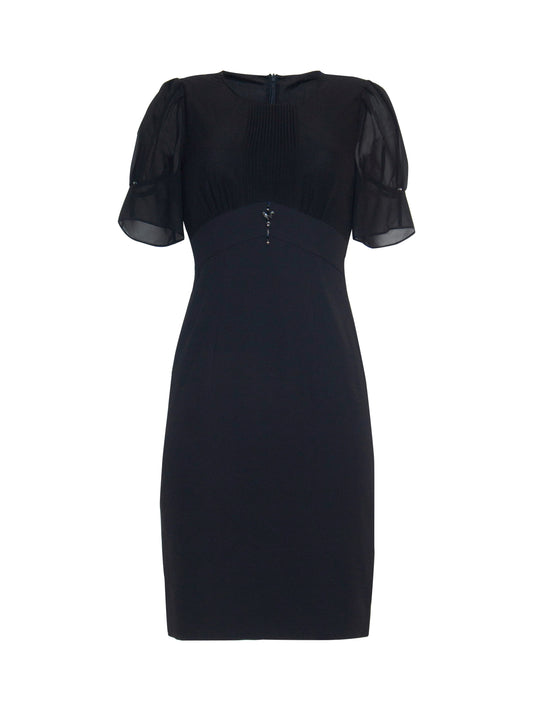 Black Sheer Sleeve Dress