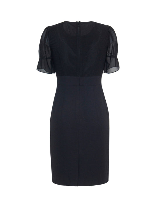 Black Sheer Sleeve Dress