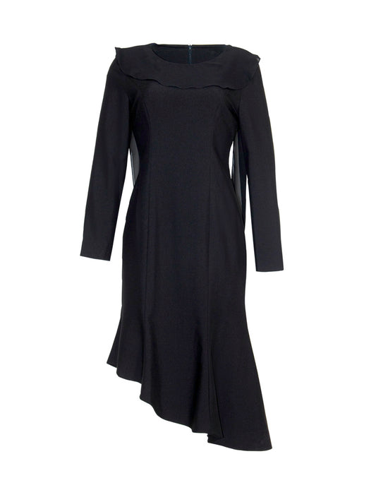 Luxe Drape Black Dress