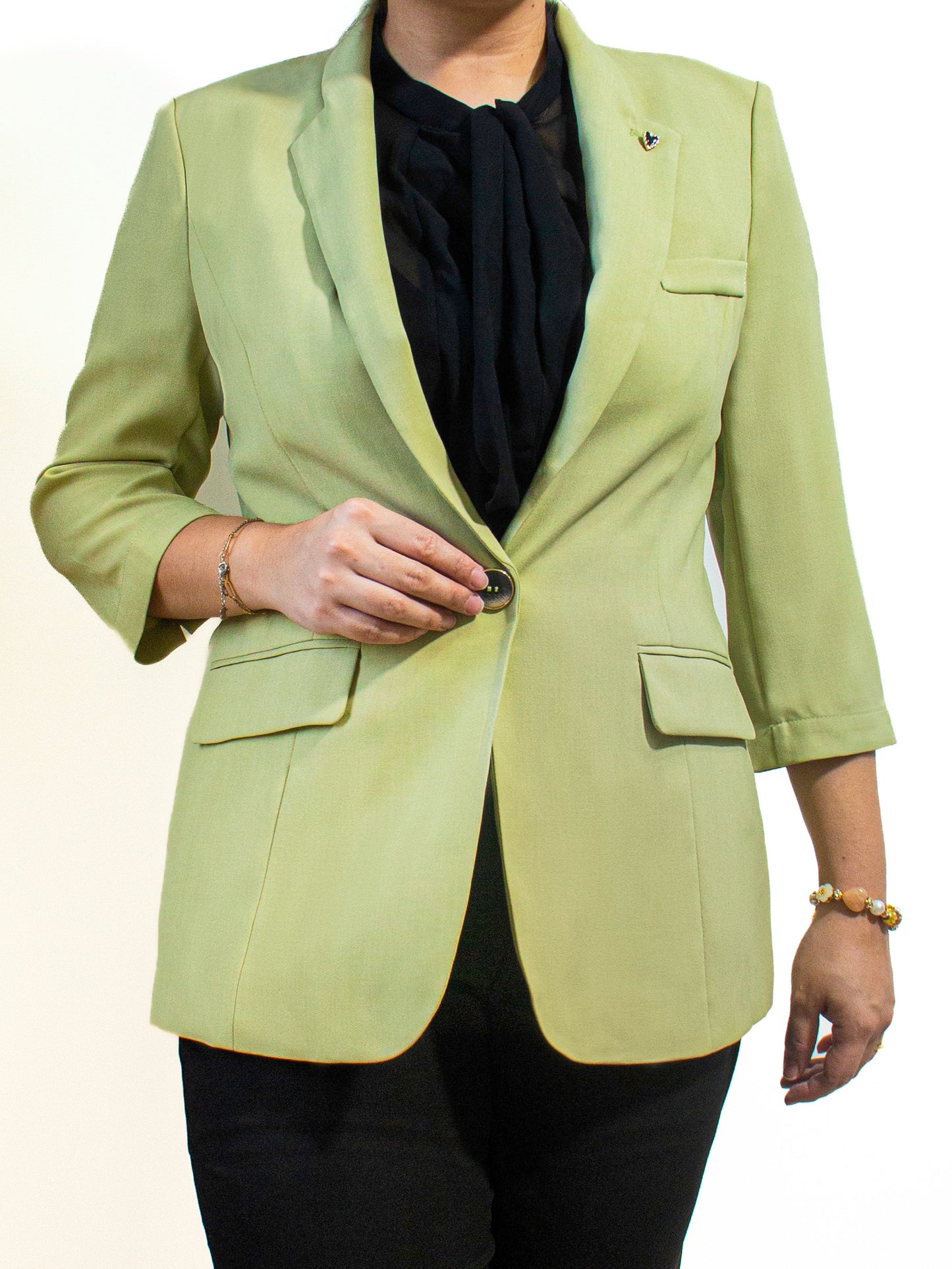 Structured 3/4 Sleeve Blazer