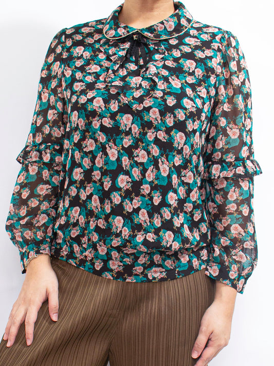 Floral Bloom Ruffle Blouse