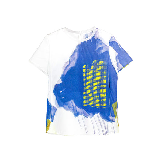 Abstract Blue Print Tee