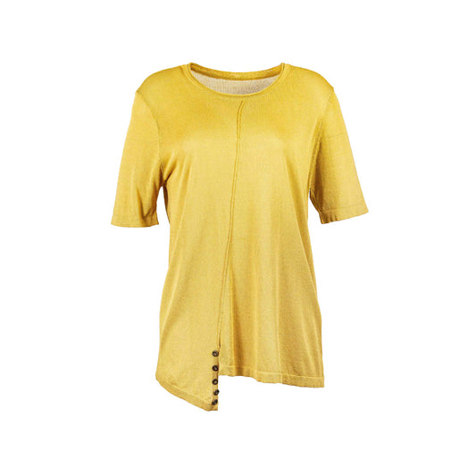 Asymmetrical Button Detail Top