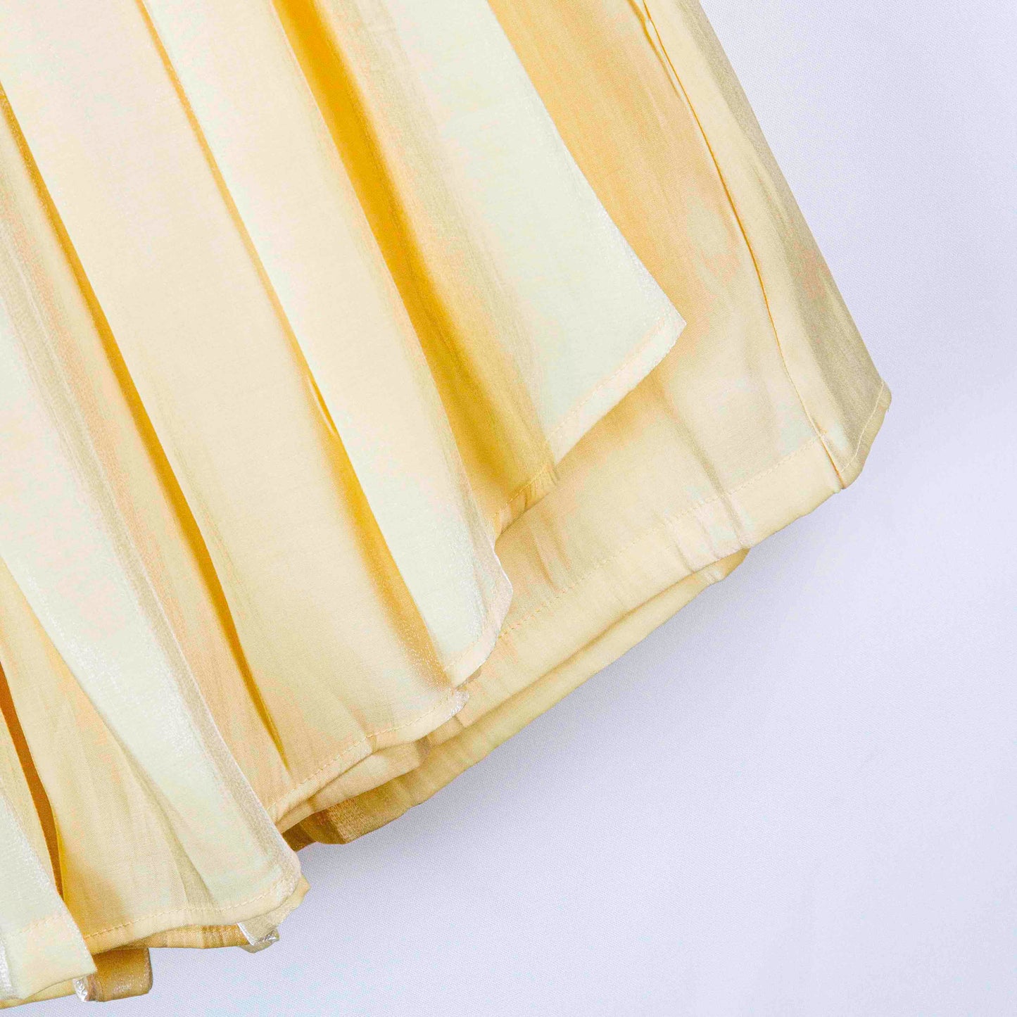 Pleated Wide-Leg Garter Pants