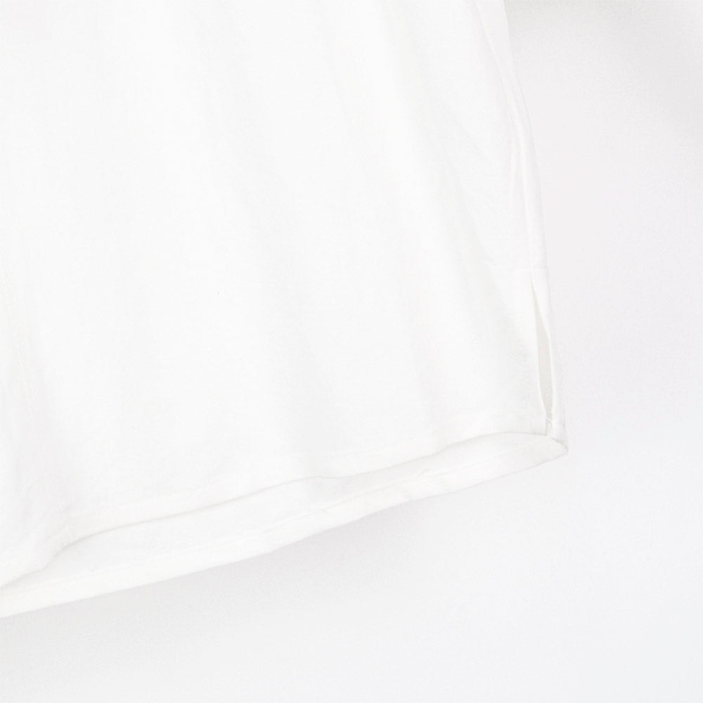 White V-Neck Lace-Detail Blouse