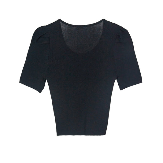 Black Knitted Top
