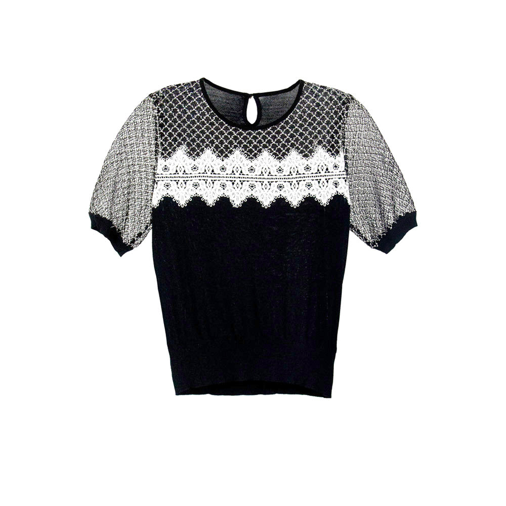 Chic Lace Knit Top