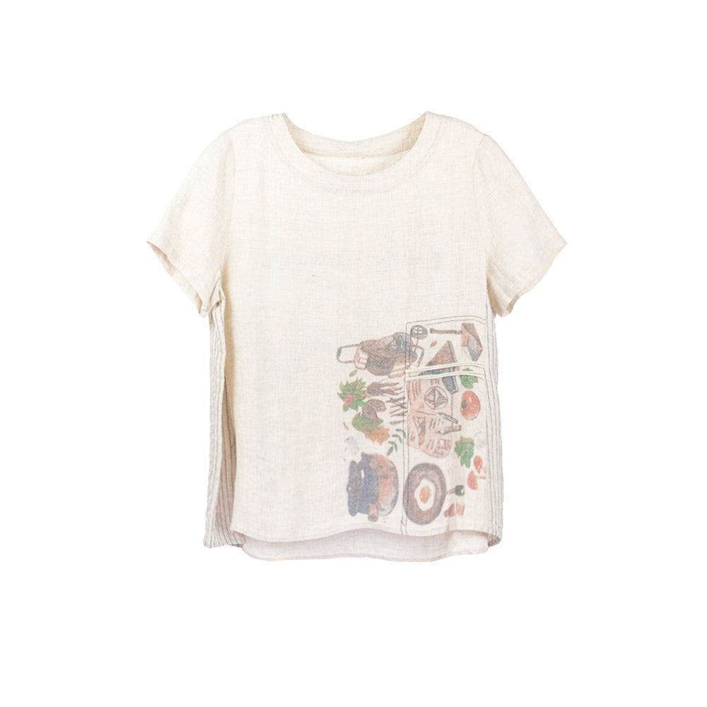 Epicurean Print Casual Tee