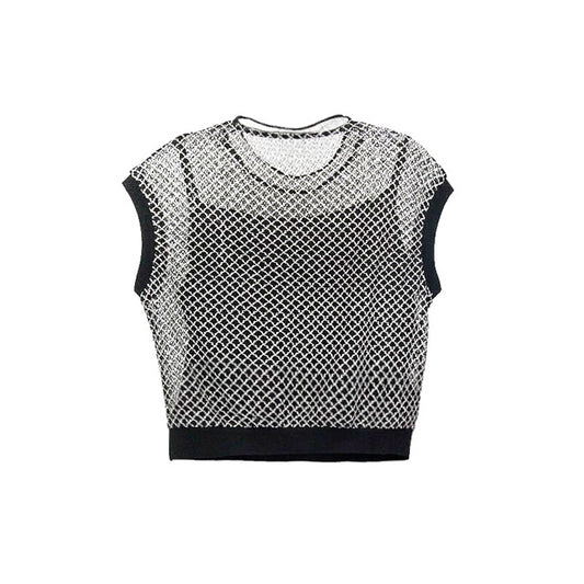 Elegant Mesh Knit Top