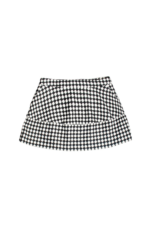 Monochrome Mosaic Mini Skirt
