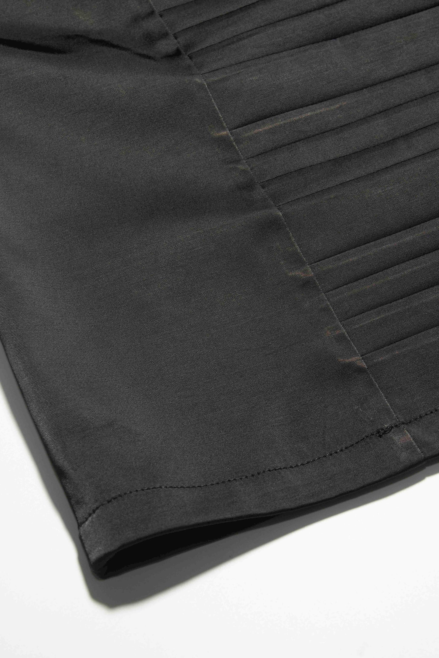 Pleated Belted Pencil Skirt