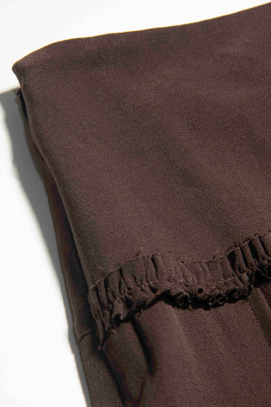 Rosette Ruffle Pleated Skirt