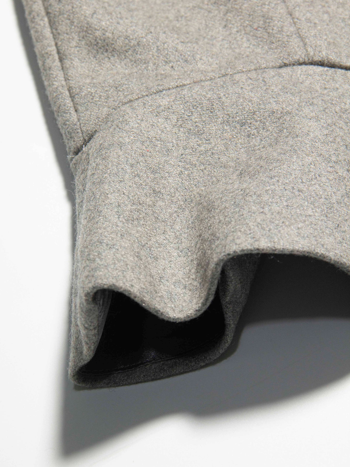 Structured Ruffle Hem Wool-Like Skirt