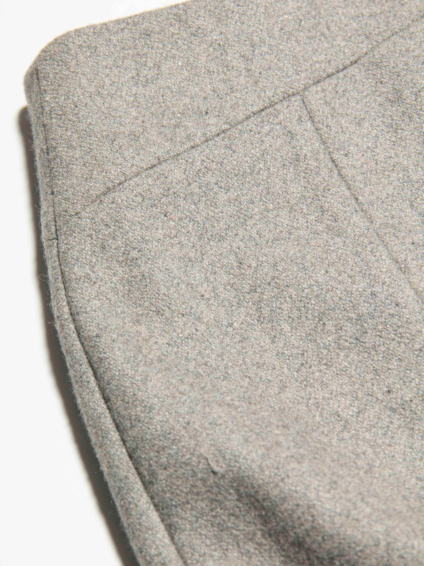 Structured Ruffle Hem Wool-Like Skirt