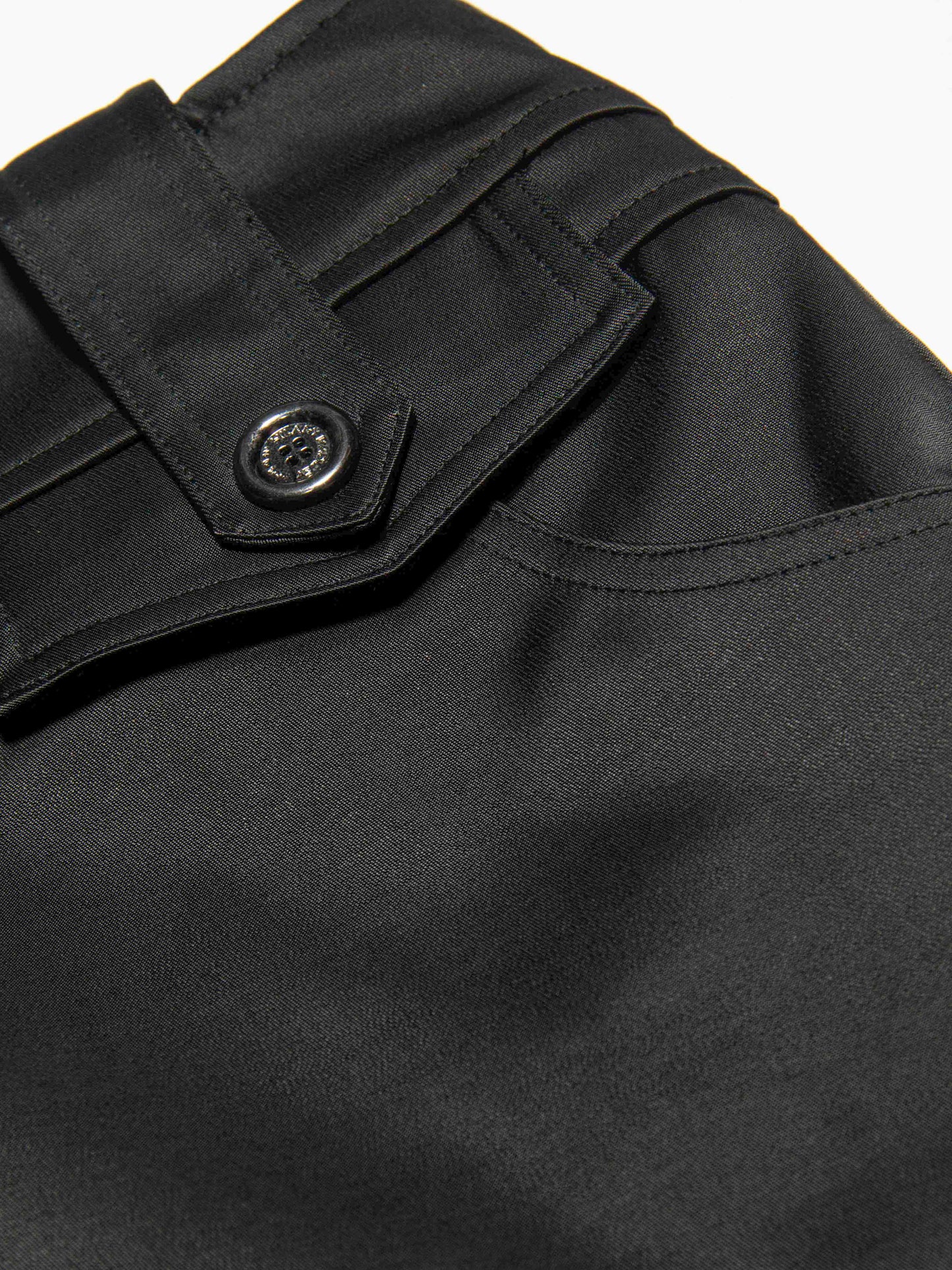 Structured Button-Tab Mini Skirt