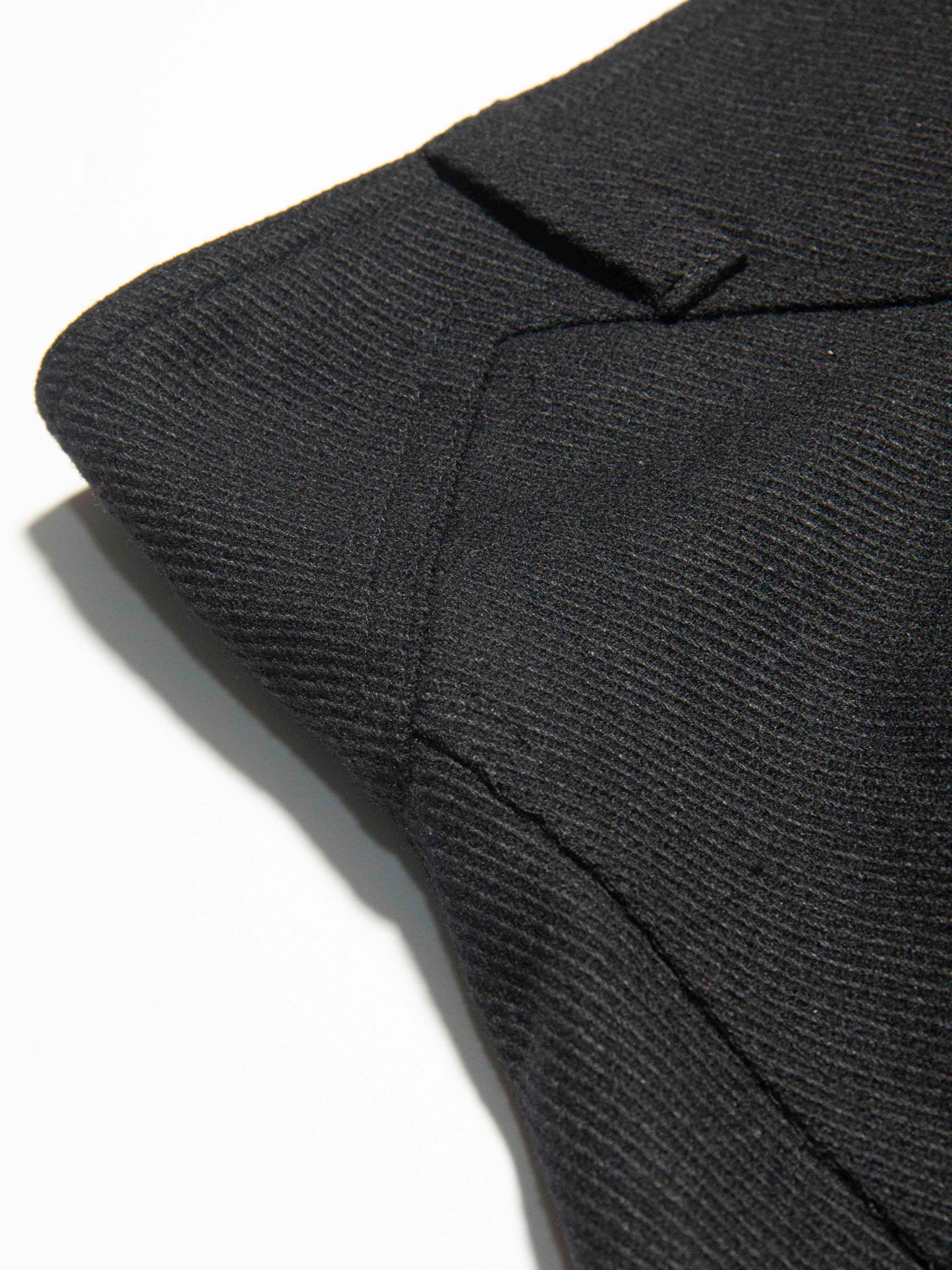 Structured Black Paneled Skirt