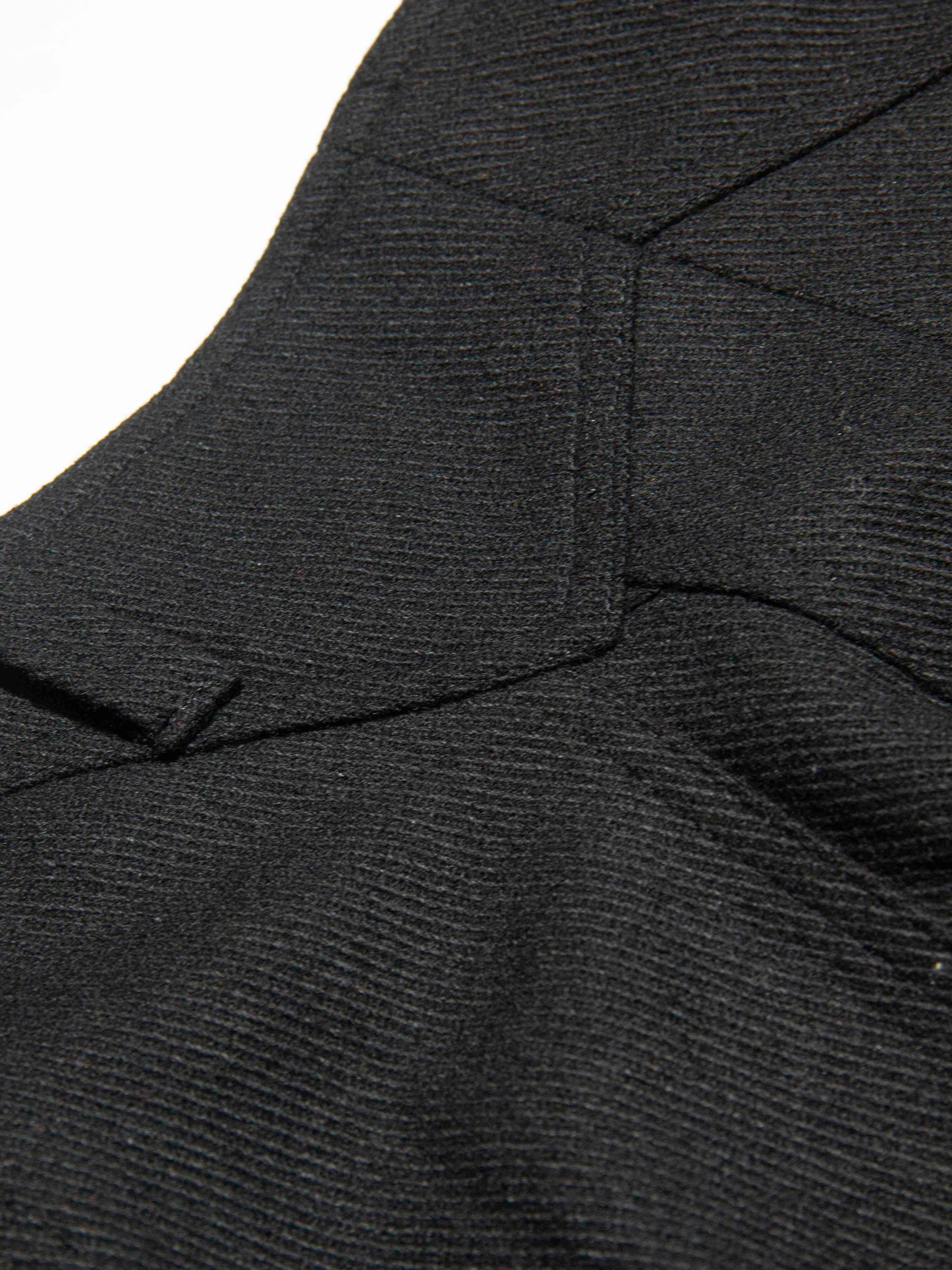 Structured Black Paneled Skirt