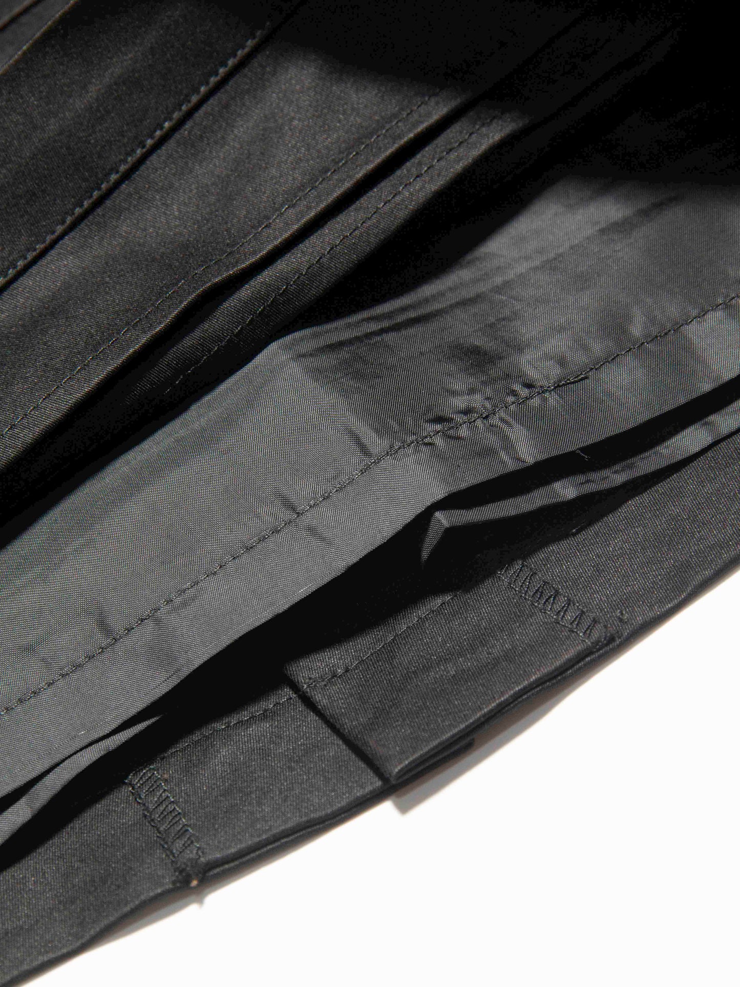 Structured Pleat Detail Black Skirt