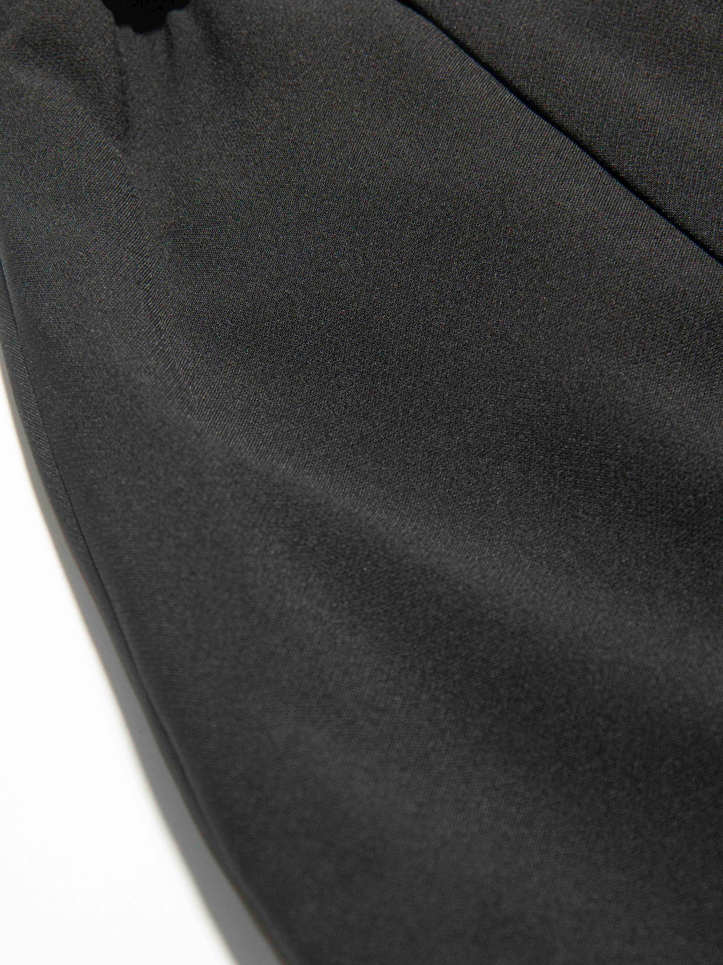 Black Overlap Mini Skirt with Gold Buckle Detail