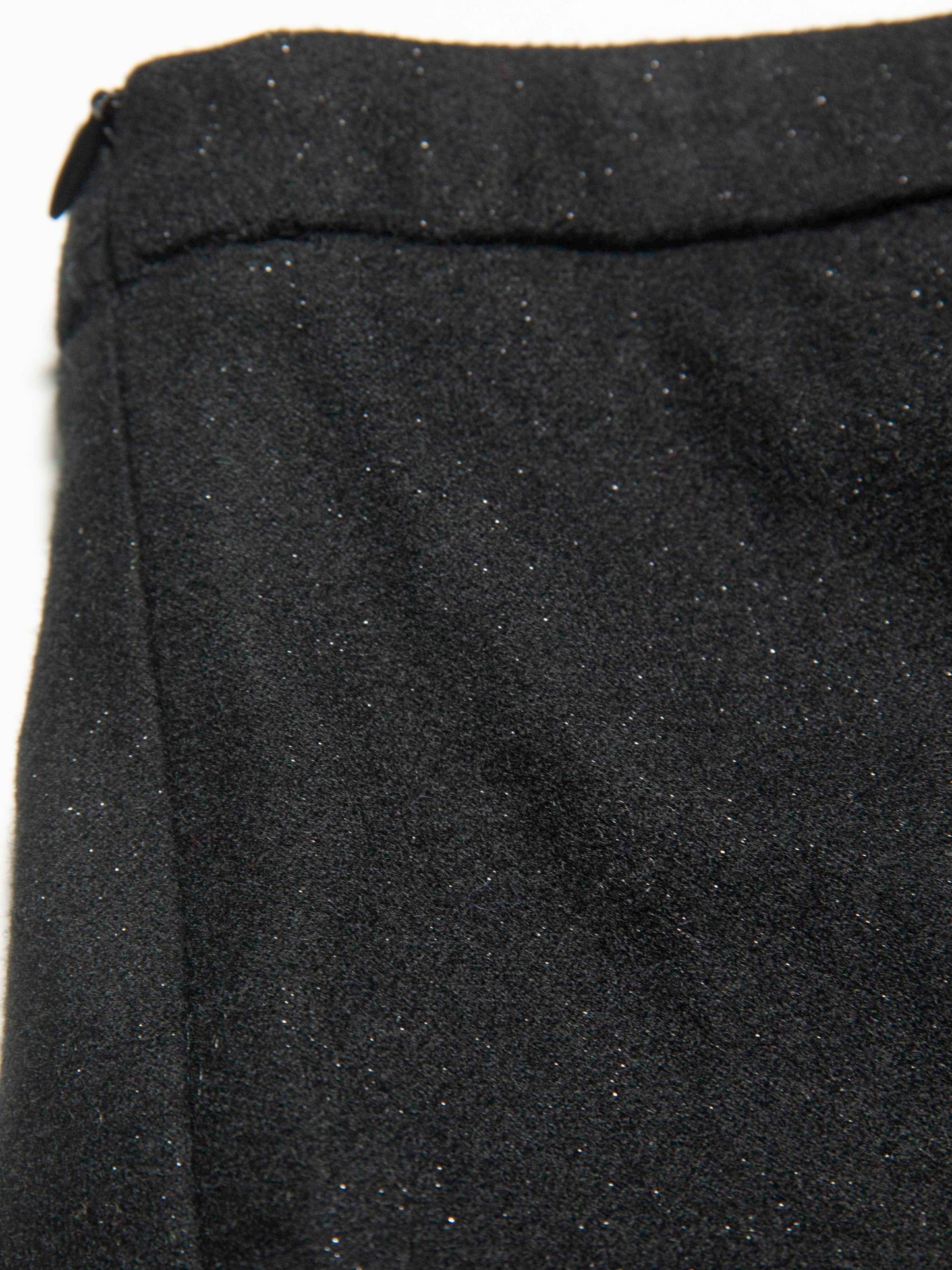 Textured Overlay Black Mini Skirt