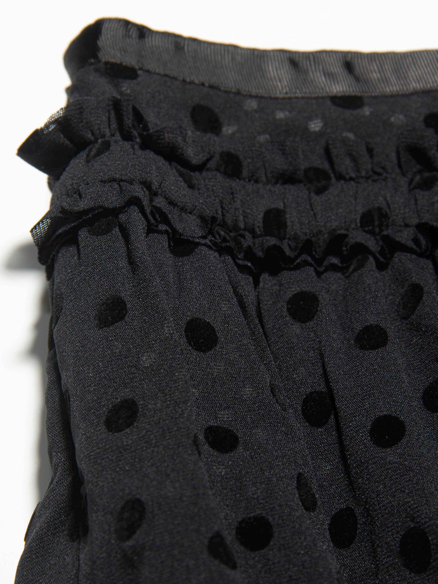 Dot & Fringe Flounce Skirt