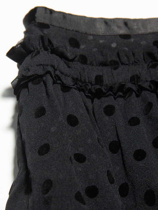 Dot & Fringe Flounce Skirt