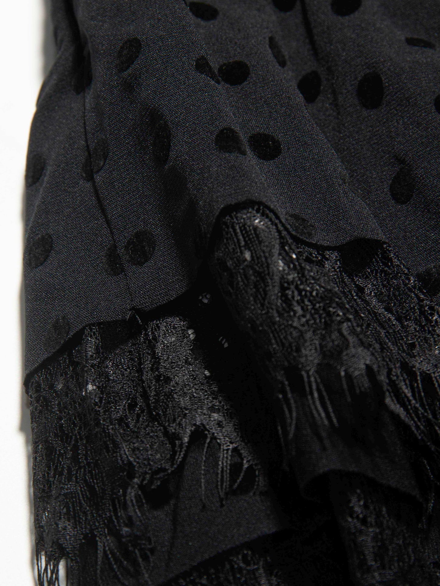 Dot & Fringe Flounce Skirt