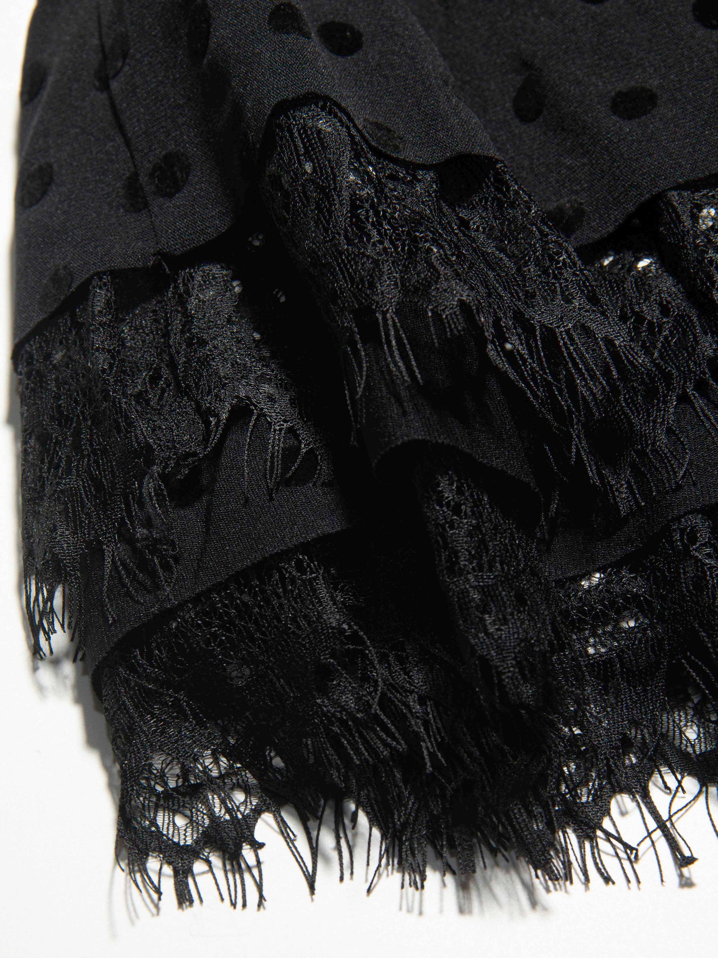 Dot & Fringe Flounce Skirt