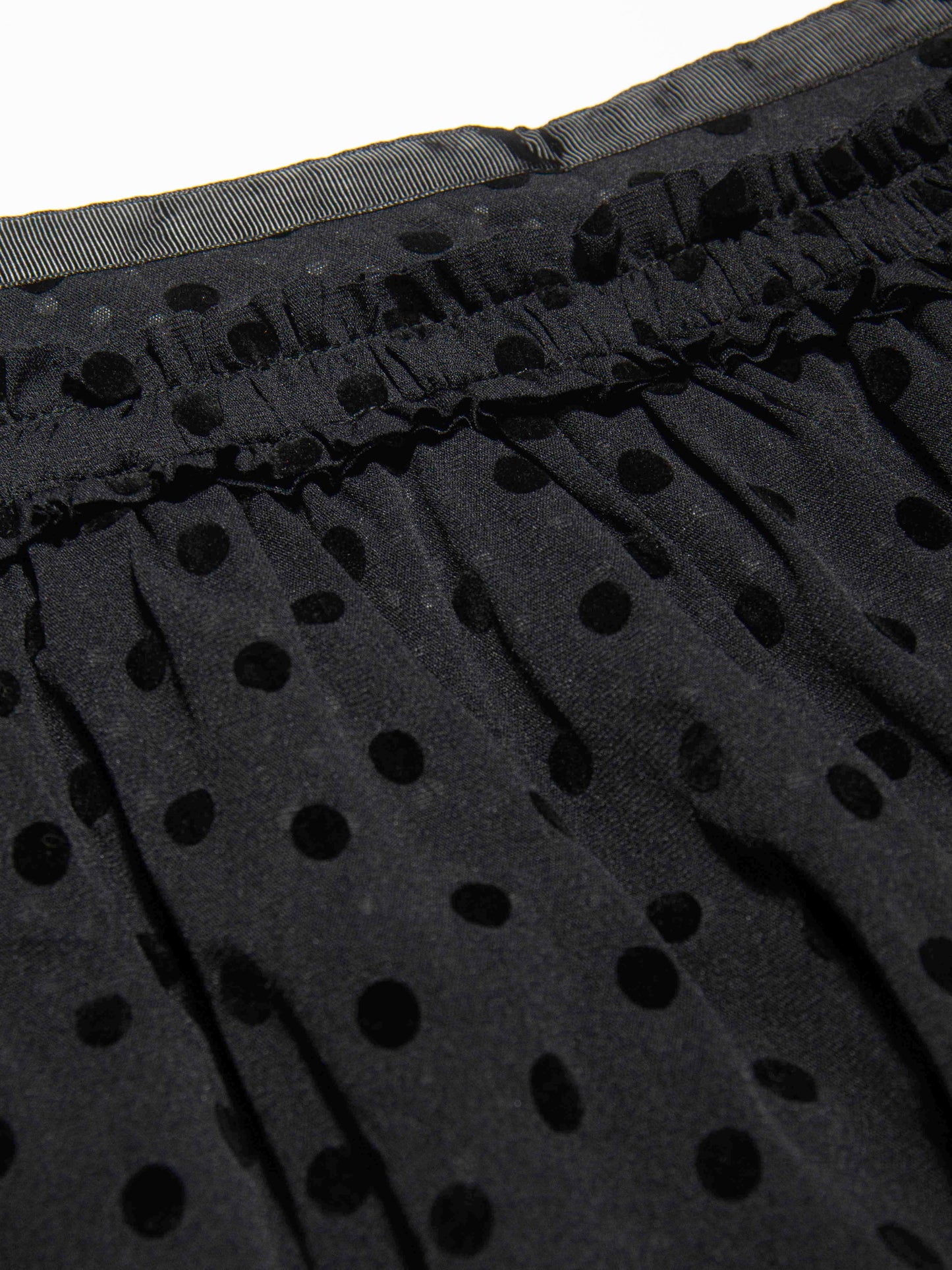 Dot & Fringe Flounce Skirt