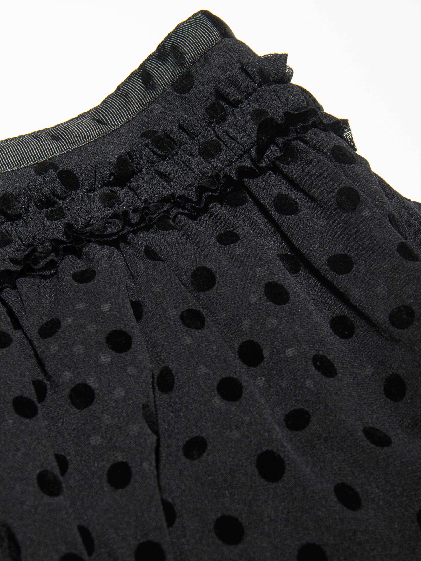 Dot & Fringe Flounce Skirt