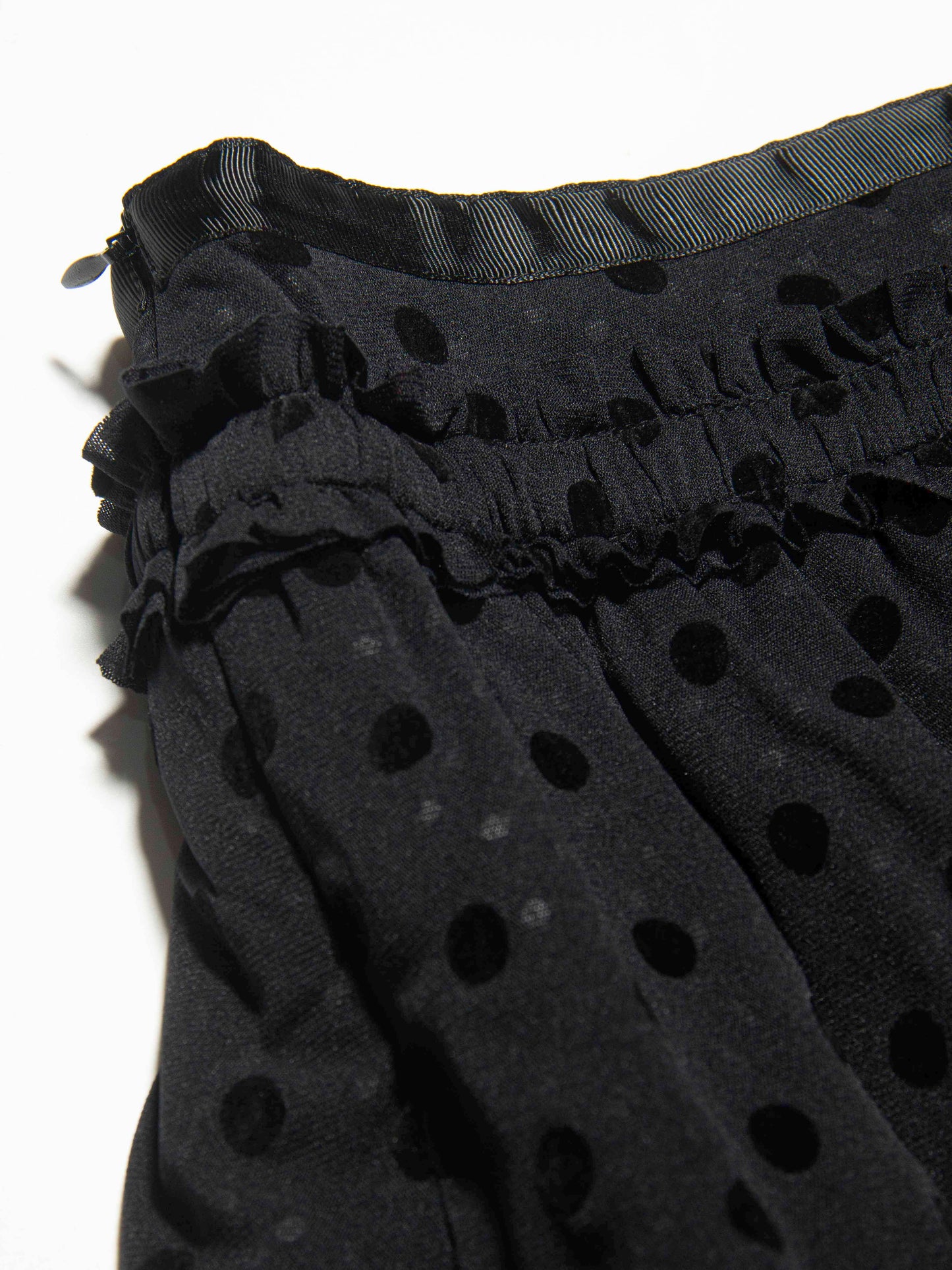 Dot & Fringe Flounce Skirt