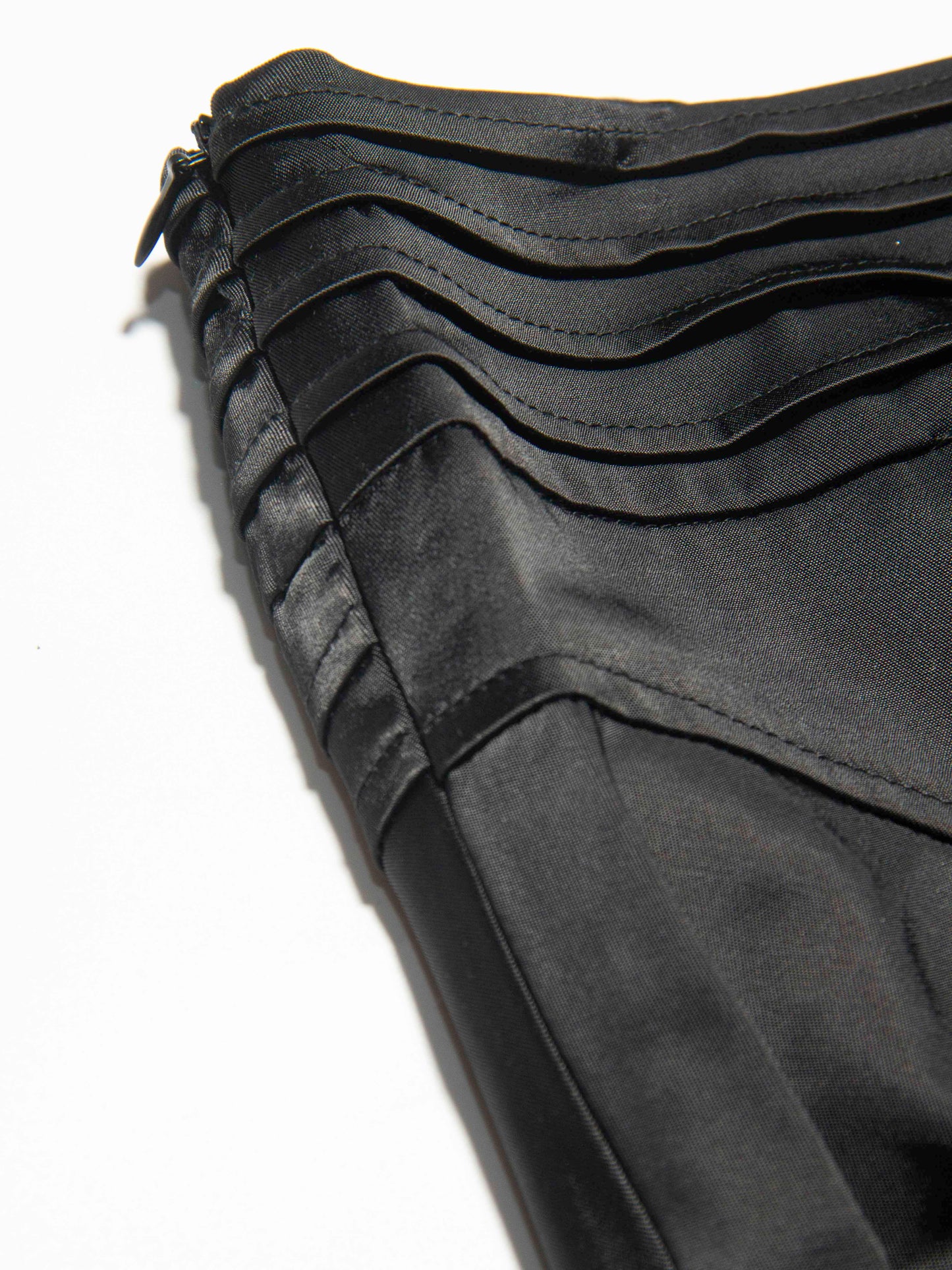 Pleated Waist Pencil Skirt