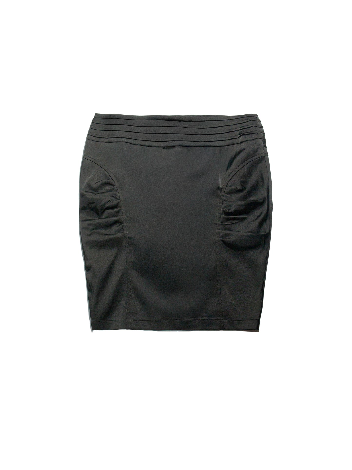 Pleated Waist Pencil Skirt