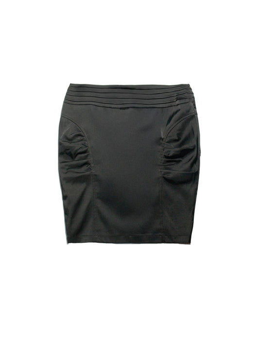 Pleated Waist Pencil Skirt