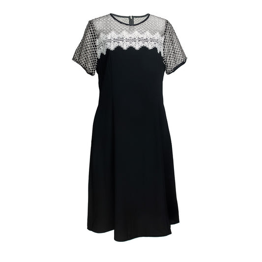 Midnight Charm Trimmed Dress