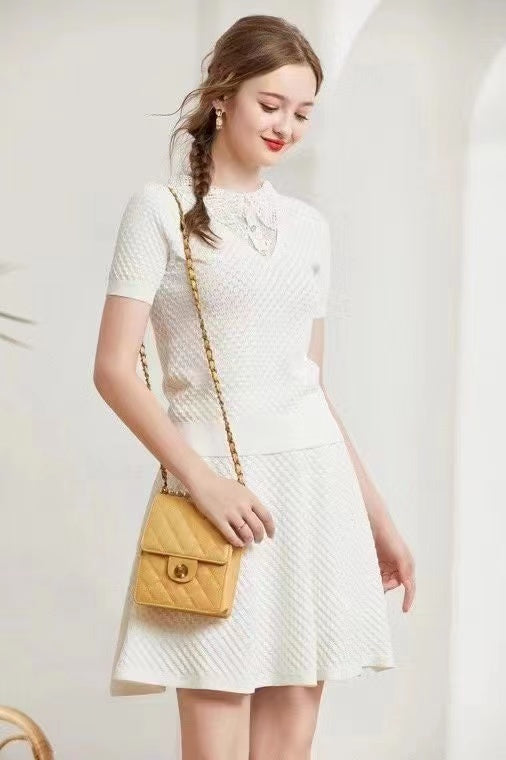 Soft White Knitted Coordinates