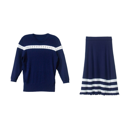 Navy Blue Knitted Coordinates