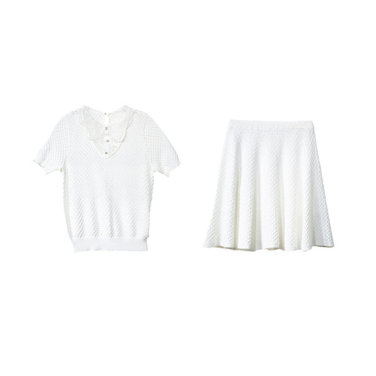 Soft White Knitted Coordinates