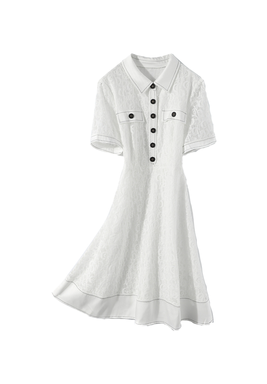 Lace Buttoned Dress